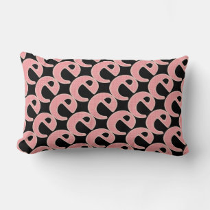 E Brief Monogram rosa anpassbar Mädchenhaft Lendenkissen