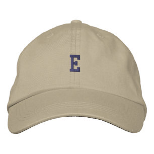E-Buchstabe Symbol Monogramm Khaki Farbe Stylish F Bestickte Baseballkappe