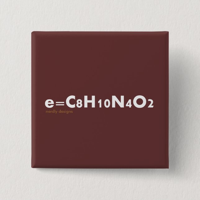 e=caffeine Knopf Button (Vorderseite)