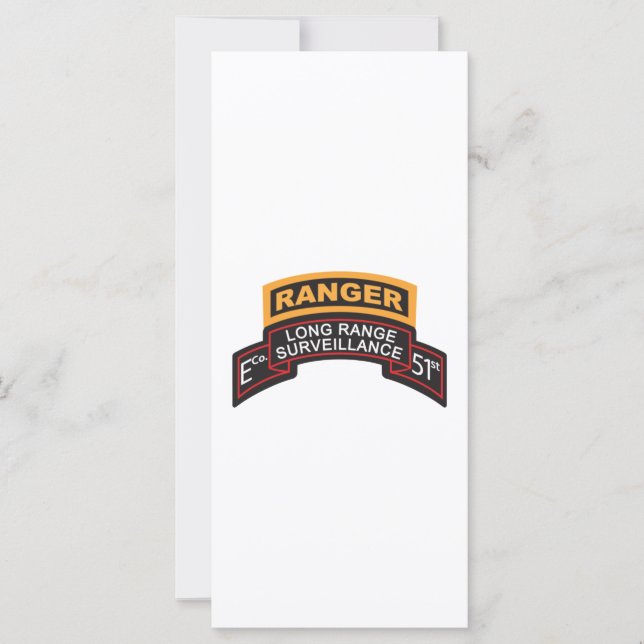 E Co 51. Infanterie LRS Scroll, Ranger Tab (Vorderseite)