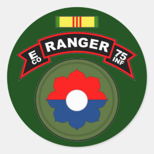 E Co, 75. Infanterie Regiment - Rangers, Vietnam Runder Aufkleber