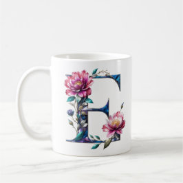 E Coffee Tasse - Blumendesign für Geschenke