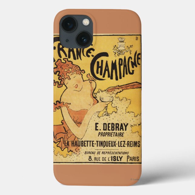 E. Debray Champagne Advertisement Poster Case-Mate iPhone Hülle (Rückseite)