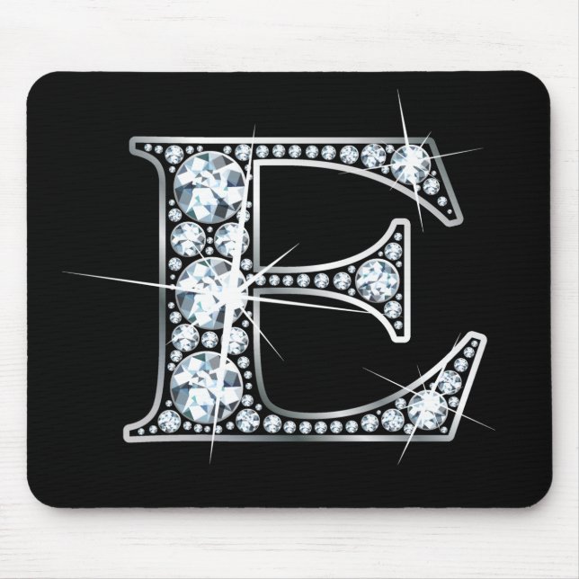 "E" Diamond Bling Mousepad (Vorne)