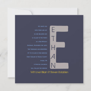 E Einladung zur ersten Sammlung Bar Mitzvah
