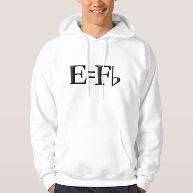 E entspricht dummem f flach hoodie (Vorderseite)