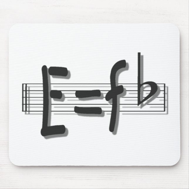 e eq F flach FÜR UPLOADwhitewith Schatten png Mousepad (Vorne)