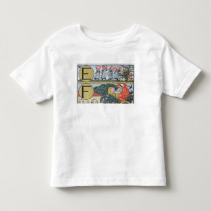 E-F aus einem Alphabet auf der Grundlage des Kinde Kleinkind T-shirt