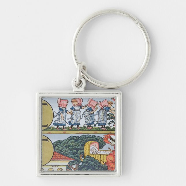 E-F, von einem Alphabet, das auf Kinderzimmer Schlüsselanhänger (Vorne)