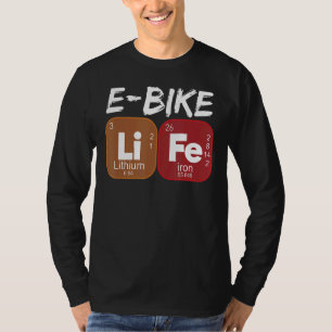 E Fahrräder Lebensdauer Periodische Power Elektrof T-Shirt