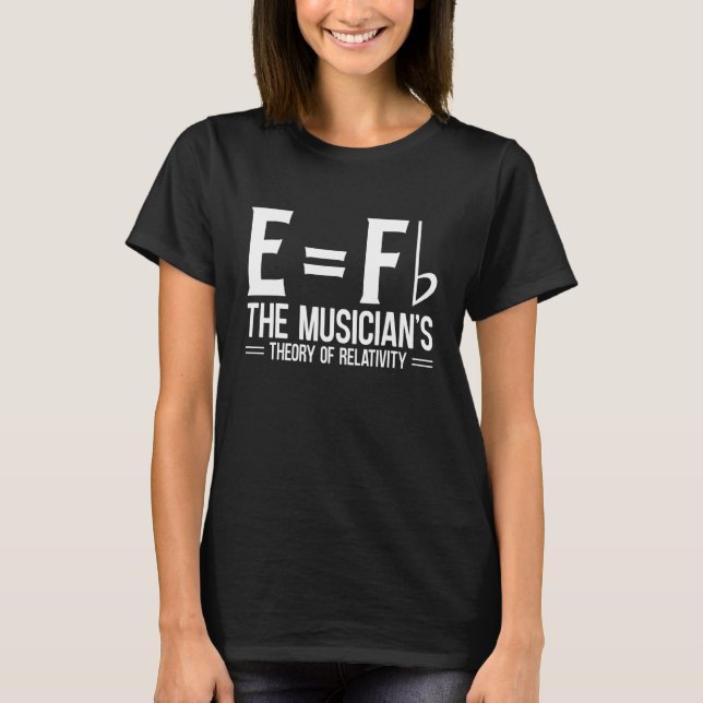E Fb die Musikertheorie der Relativität Piano T-Shirt (Vorderseite)