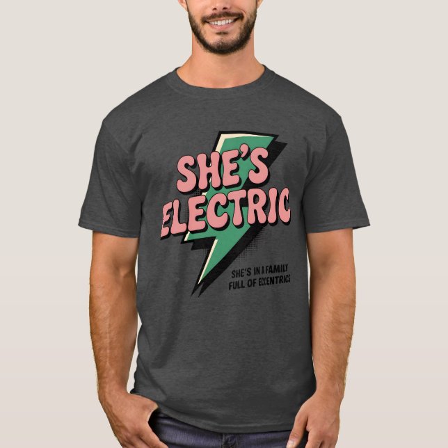E-Girl - Retro-Blitzschlag T-Shirt (Vorderseite)