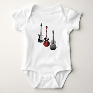 E-Gitarre, Akustikgitarre Baby Strampler