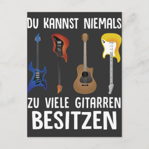 E-Gitarre Akustikgitarre Rock Musiker Bass Gitarre Postkarte