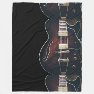 E-Gitarre auf Schwarz Fleecedecke