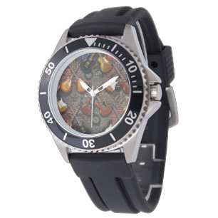 E-Gitarre Collage Sportuhr Armbanduhr