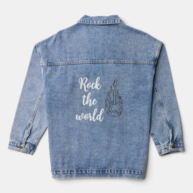 E-Gitarre Jeansjacke (Rückseite)