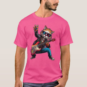 E-Gitarre Kitten Musikliebhaber Rock-Gitarrist T-Shirt