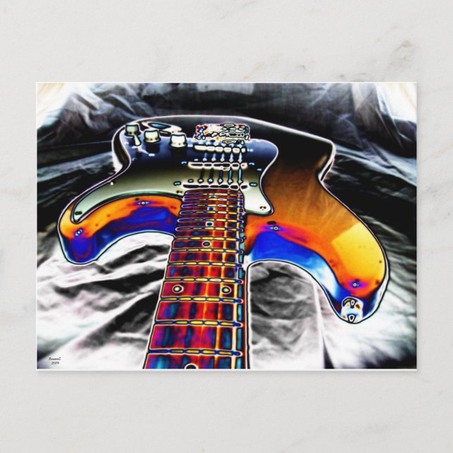 E-Gitarre Postkarte (Vorderseite)