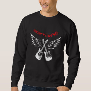 E-Gitarre Rock Hard Gitarrist Gitarre geboren in Sweatshirt