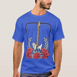E-Gitarre Rose Gitarrist Kleidung Musik Guit T-Shirt