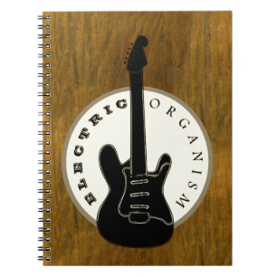 E-Gitarre Schwarz und Gold  Notizblock