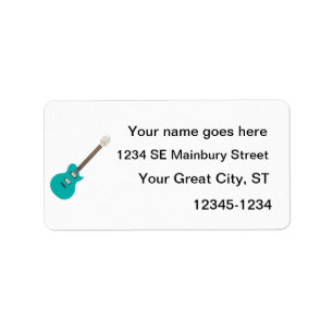 E-Gitarre teal.png Adressaufkleber