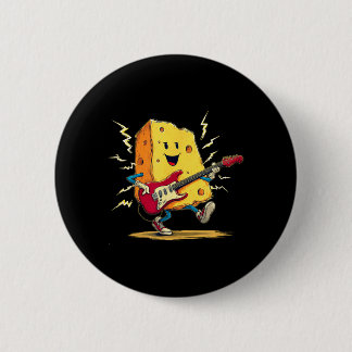 E-Gitarren-Käse-Kostüm für Milchprodukte- und Rock Button