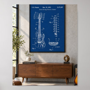 E-Gitarren-Patent-Galerie-Wandkunst Poster
