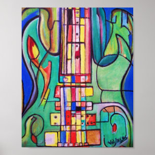 E-Gitarren-Plakat durch ValAries Poster