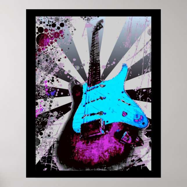 E-Gitarren Poster (Vorne)