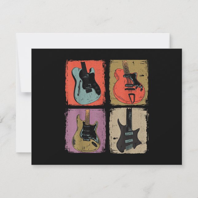 E-Gitarren-Sammlung Band Gitarrist Vintage  (Vorderseite)