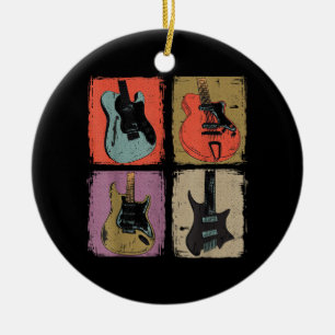 E-Gitarren-Sammlung Band Gitarrist Vintage Keramik Ornament
