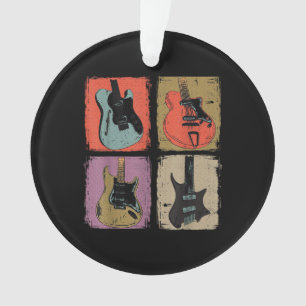 E-Gitarren-Sammlung Band Gitarrist Vintage Ornament