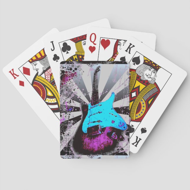 E-Gitarren-Spielkarten Spielkarten (Rückseite)