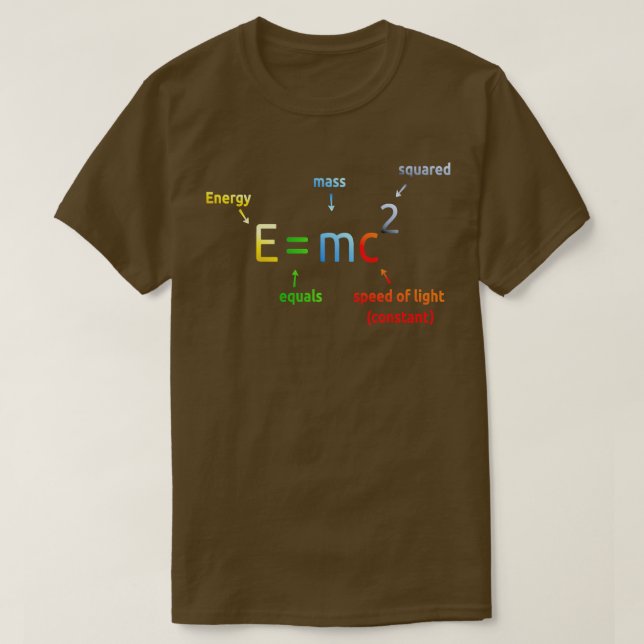 E gleich M C Squared E=MC2 Wissenschaftliche Gleic T-Shirt (Design vorne)
