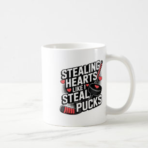 E Herzen stehlen wie ich Pucks stehle Valentinstag Kaffeetasse
