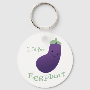 E ist für Eggplant Schlüsselanhänger