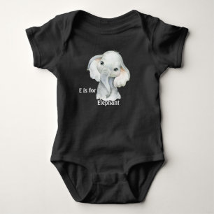 E ist für Elefant Baby Strampler