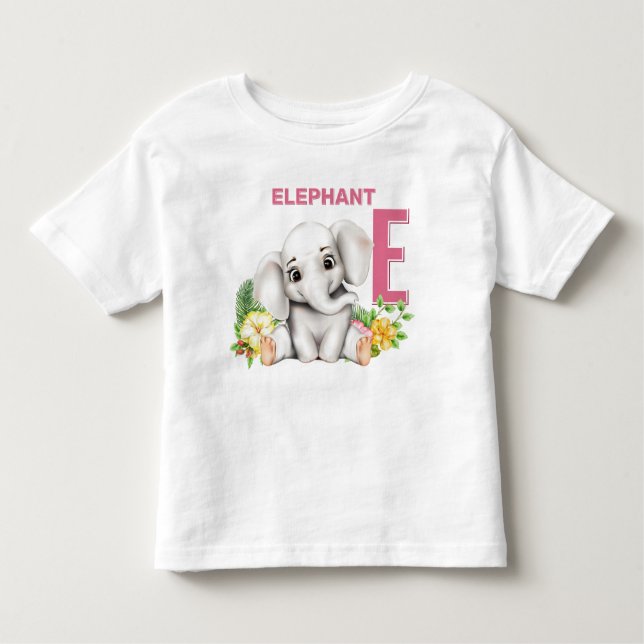 E ist für Elephant Alphabet Kleinkind T-shirt (Vorderseite)