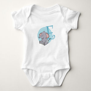 E ist für Elephant Baby Strampler