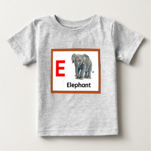 E ist für Elephant Baby T-shirt