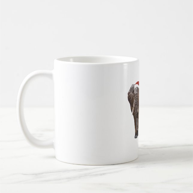 E ist für Elephant Weihnachten Kaffeetasse (Links)