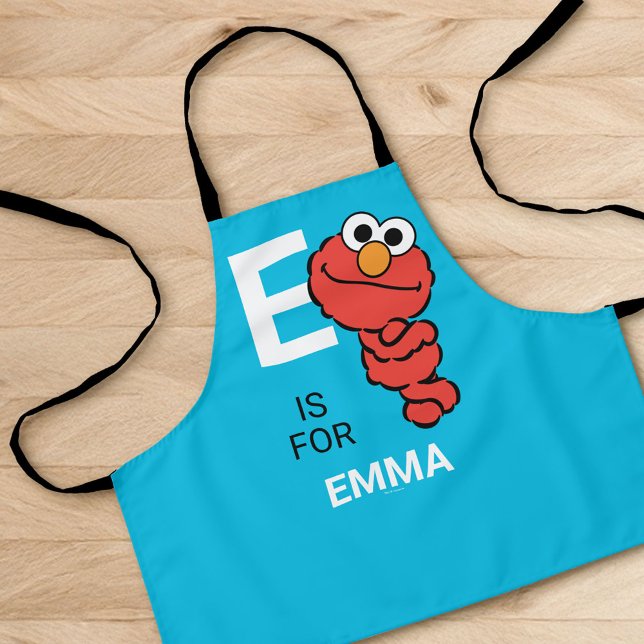E ist für Elmo | Name hinzufügen Schürze (Apron on counter)