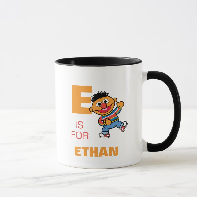 E ist für Ernie | Name hinzufügen Tasse (Rechts)