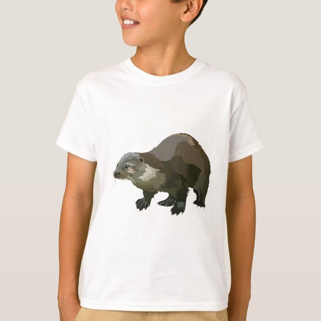 E ist für Eurasian Otter T-Shirt (Vorderseite)
