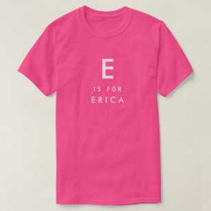 E ist für personalisierten Namen und Monogramm T-Shirt