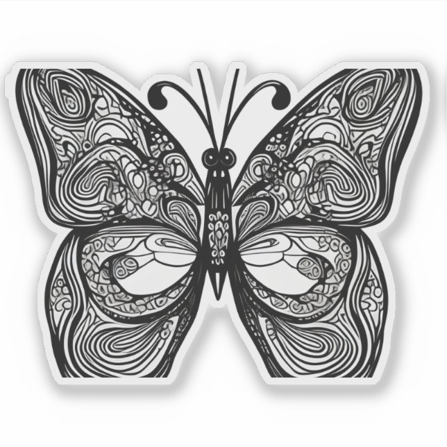 E.J. Gold Butterfly Removable Vinyl Aufkleber (Vorderseite)