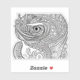 E.J. Gold Chameleon Removable Vinyl Aufkleber