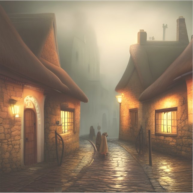E.J. Gold Villagers Wet Cobblestones Vinyl Aufkleber (Vorderseite)